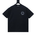 Chrome Hearts Horseshoe Embroidery Smoke-Effect Ink Splatter Washed & Distressed T-Shirt Black – CHS101