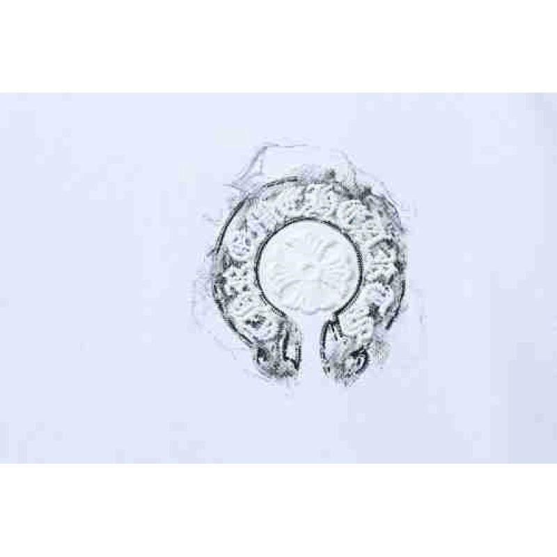 Chrome Hearts Horseshoe Embroidery Smoke-Effect Ink Splatter Washed & Distressed T-Shirt White – CHS102