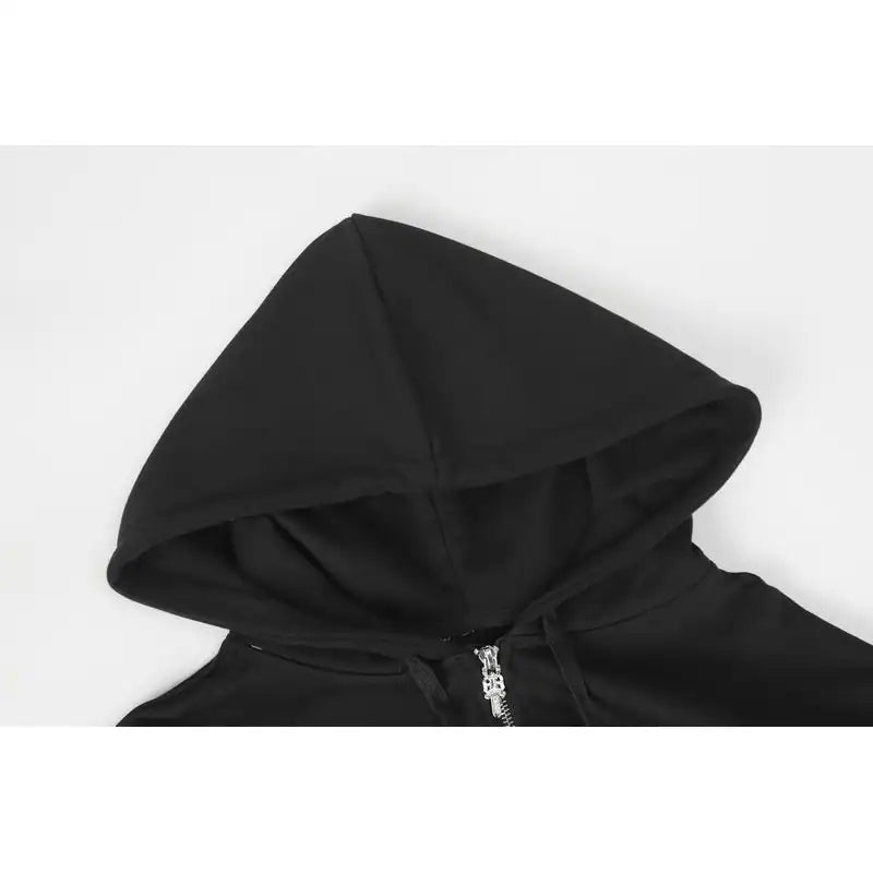 Chrome Hearts Horseshoe Logo Zip Up Hoodie Black – CHK032