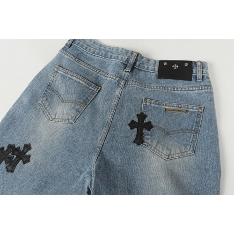 Chrome Hearts Jeans-N2801 Washed Blue – CHJ005