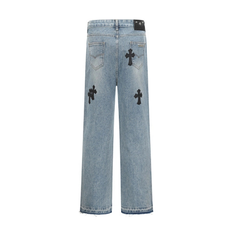 Chrome Hearts Jeans-N2801 Washed Blue – CHJ005