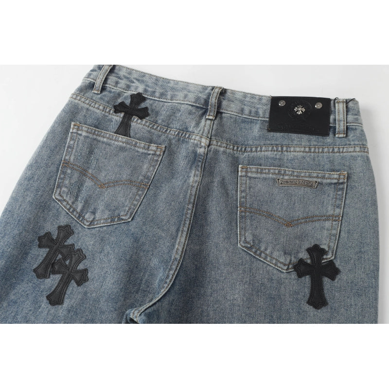 Chrome Hearts Jeans-N2802 Washed Blue – CHJ004