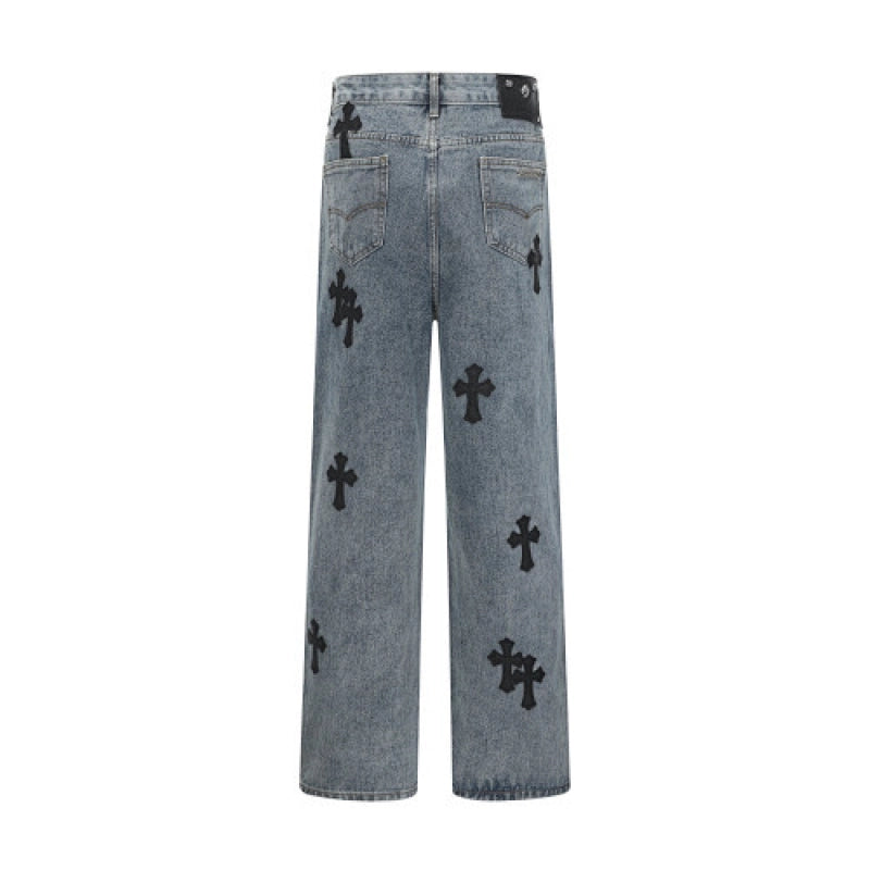 Chrome Hearts Jeans-N2802 Washed Blue – CHJ004