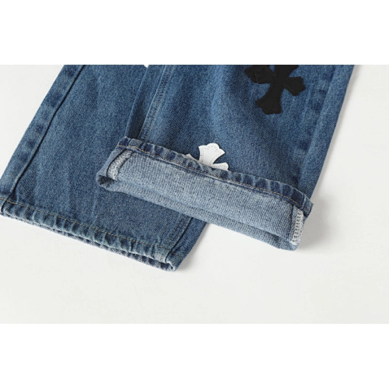 Chrome Hearts Jeans-N2804 Washed Blue – CHJ002