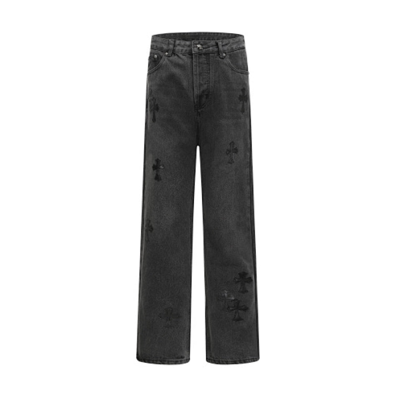 Chrome Hearts Jeans-N2806 Washed Black – CHJ009