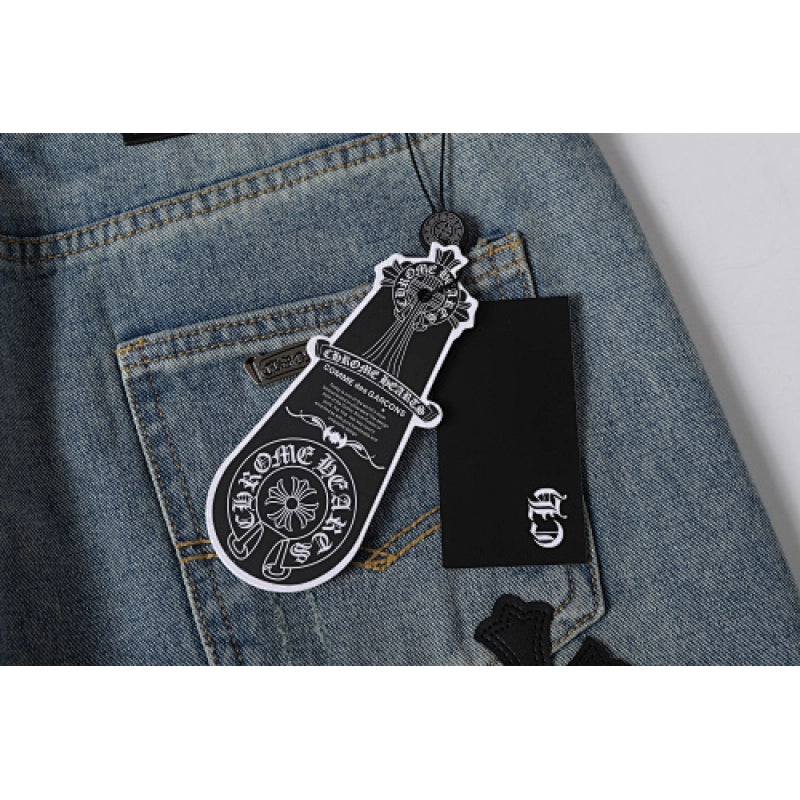 Chrome Hearts Jeans-N2809 Washed Blue – CHJ028
