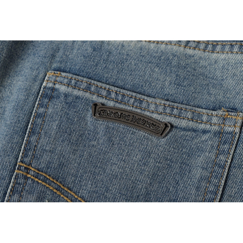 Chrome Hearts Jeans-N2809 Washed Blue – CHJ028