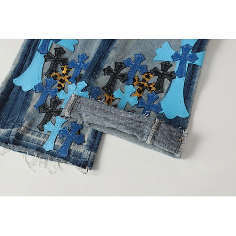 Chrome Hearts Jeans-N2810 Washed Blue – CHJ023