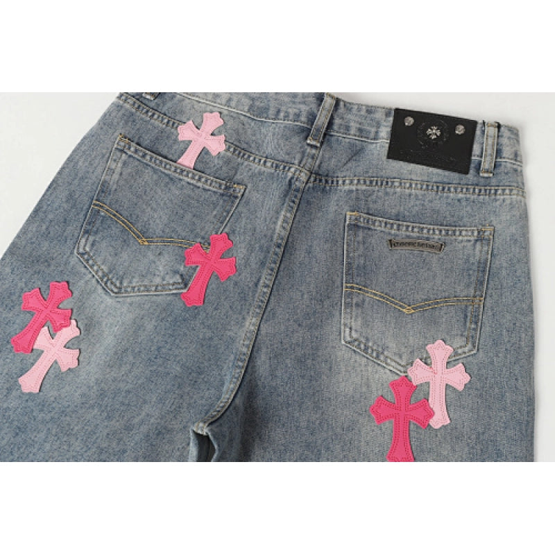 Chrome Hearts Jeans-N2811 Washed Blue – CHJ022