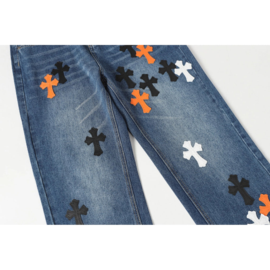 Chrome Hearts Jeans-N2816 Washed Blue – CHJ026