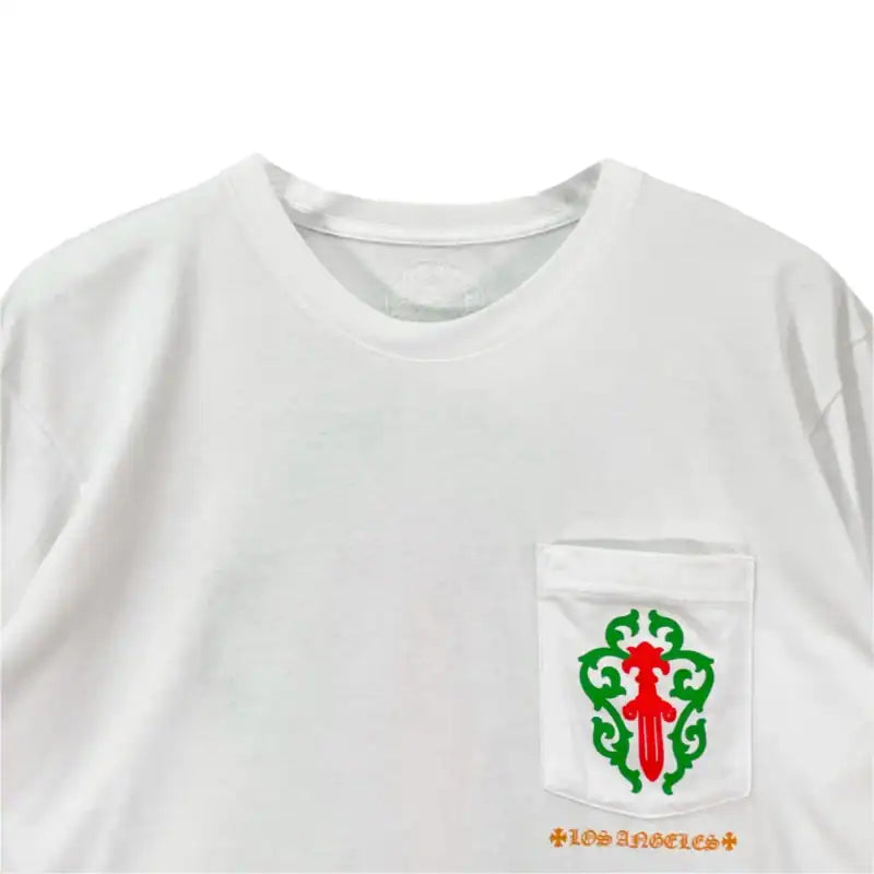 Chrome Hearts LA Exclusive Dagger Logo Long Sleeve White Tshirt – CHK048
