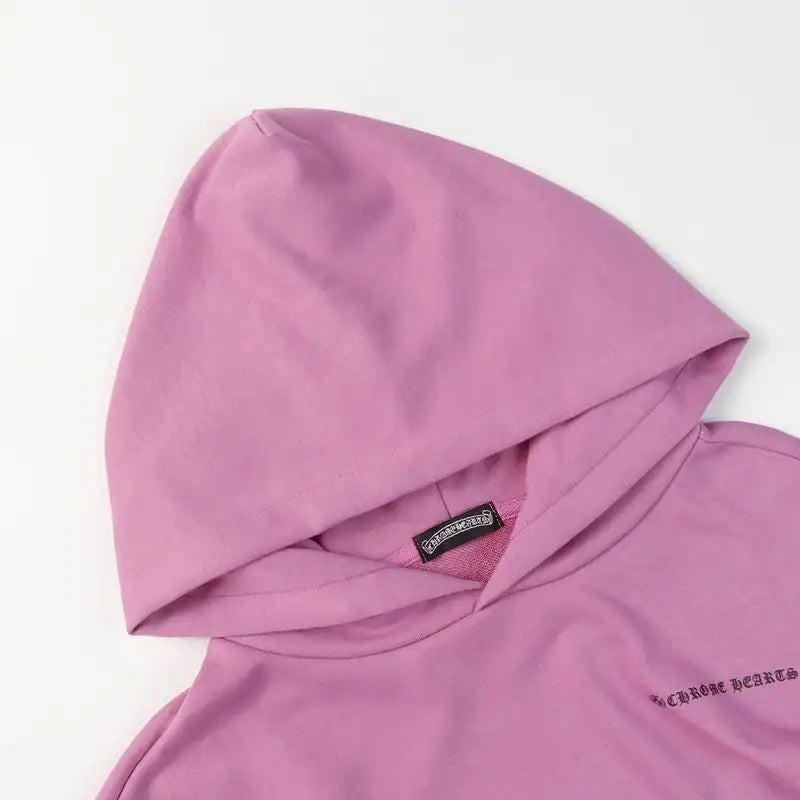 Chrome Hearts Mattyboy Cemetery Cross Hoodie Purple Pink – CHK034