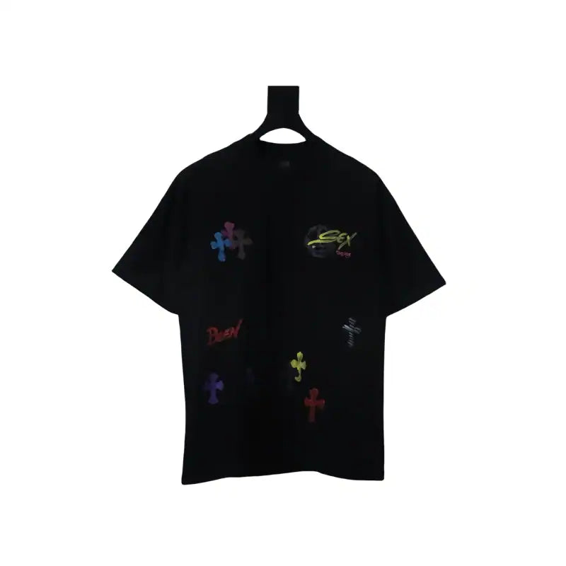 Chrome Hearts Painted Cross T-shirt Black – CHS005