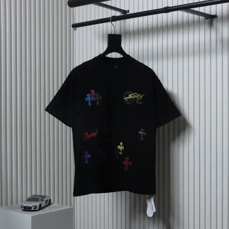 Chrome Hearts Painted Cross T-shirt Black – CHS005