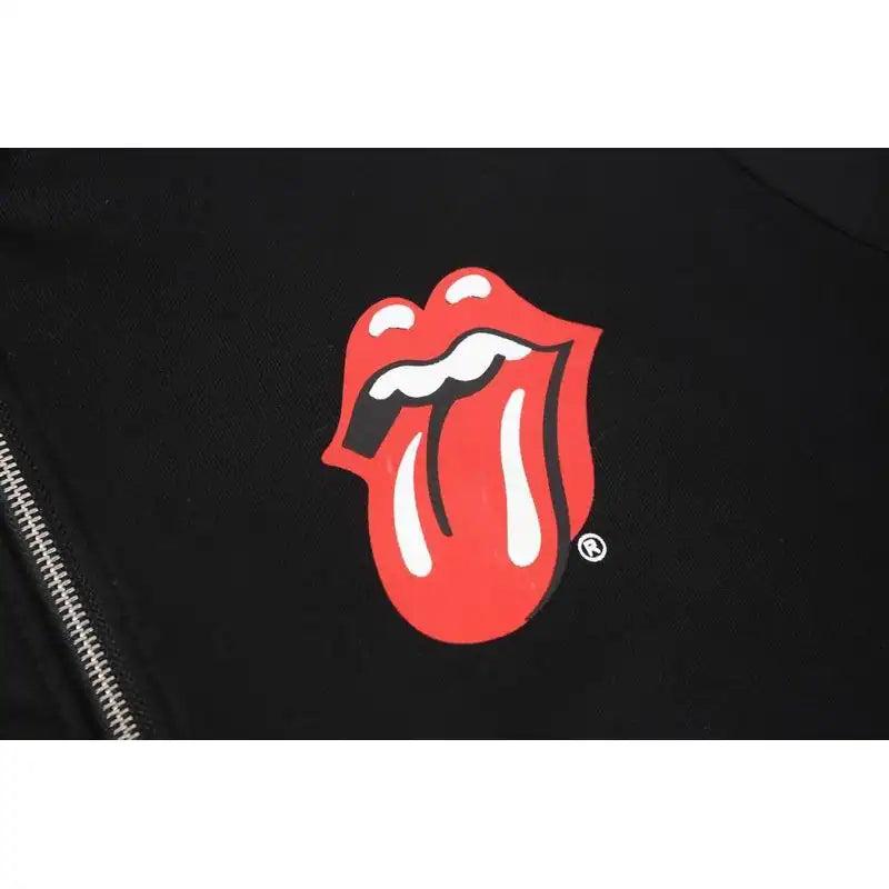 Chrome Hearts Red Tongue Zip Up Hoodie Black – CHK014