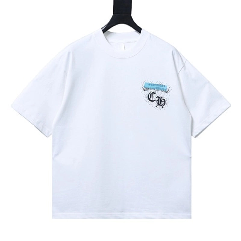 Chrome Hearts Rhinestone Horseshoe T-Shirt White – CHS103