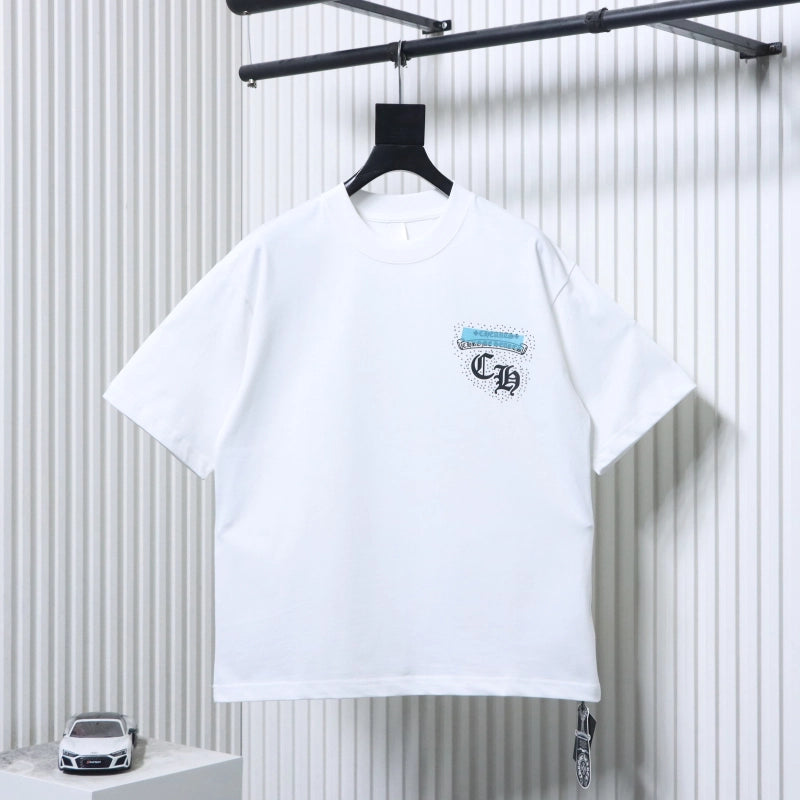 Chrome Hearts Rhinestone Horseshoe T-Shirt White – CHS103