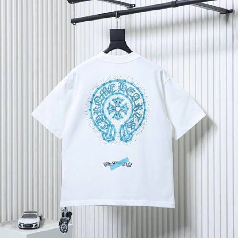 Chrome Hearts Rhinestone Horseshoe T-Shirt White – CHS103