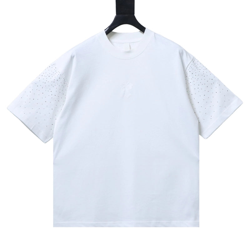 Chrome Hearts Sanskrit Rhinestone T-Shirt White – CHS100