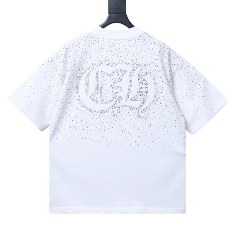 Chrome Hearts Sanskrit Rhinestone T-Shirt White – CHS100