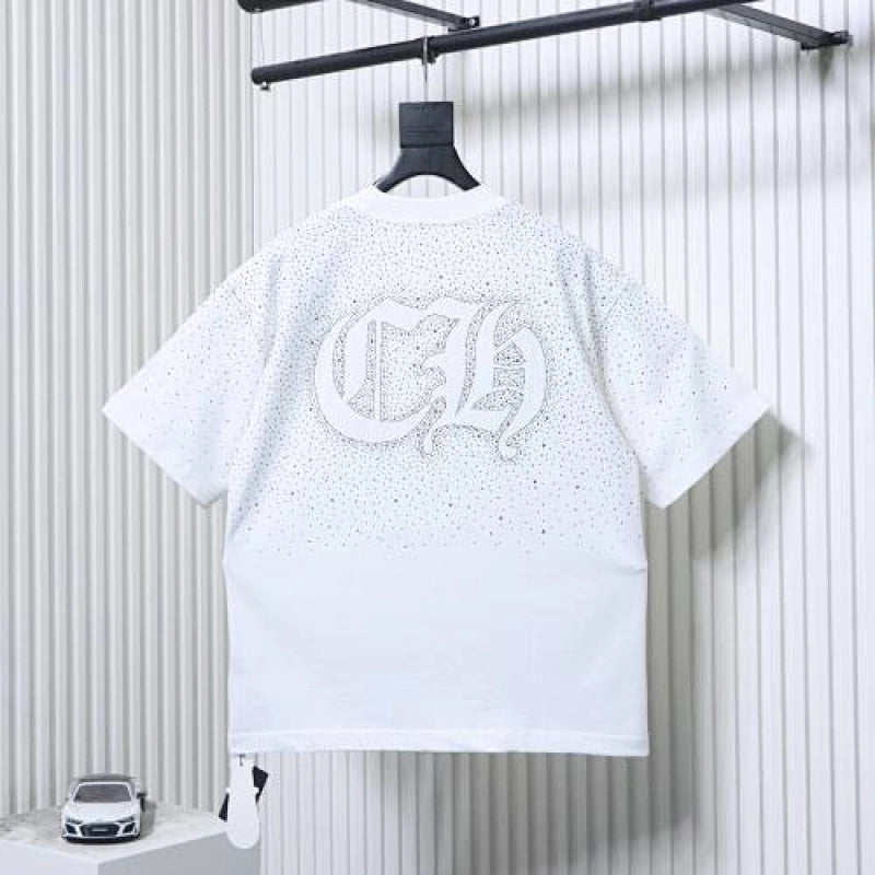 Chrome Hearts Sanskrit Rhinestone T-Shirt White – CHS100