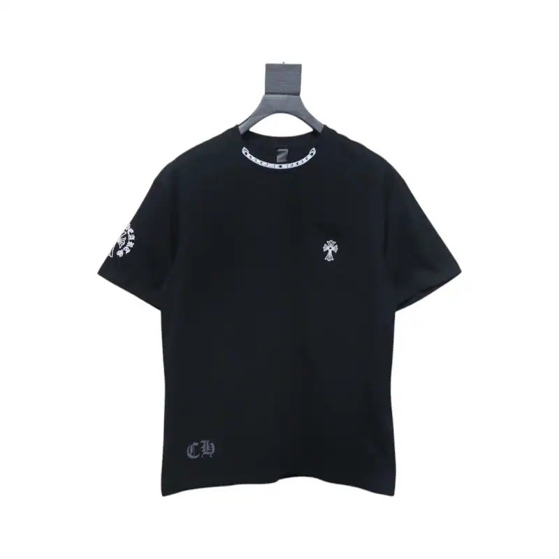 Chrome Hearts T-shirt CH Collar Sanskrit Black – CHS014