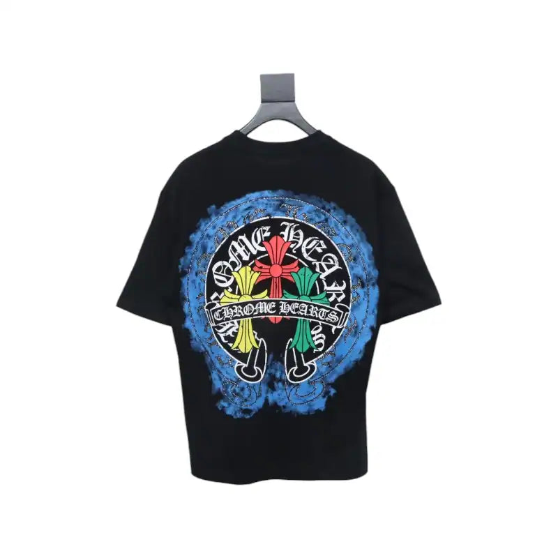 Chrome Hearts Tricolor Cross Horseshoe Print T-shirt Black – CHS011