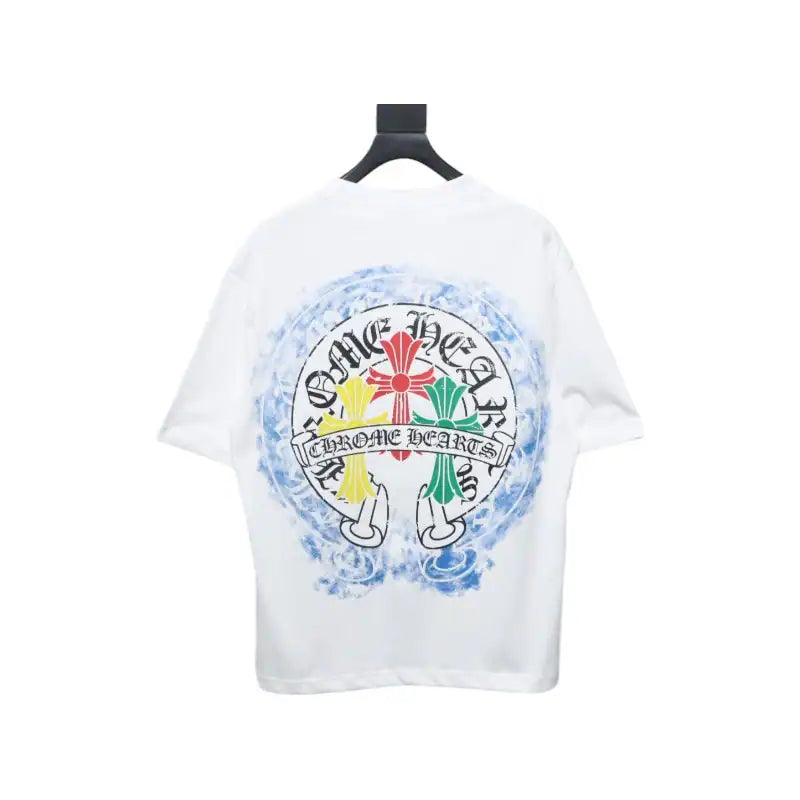 Chrome Hearts Tricolor Cross Horseshoe Print T-shirt White – CHS012