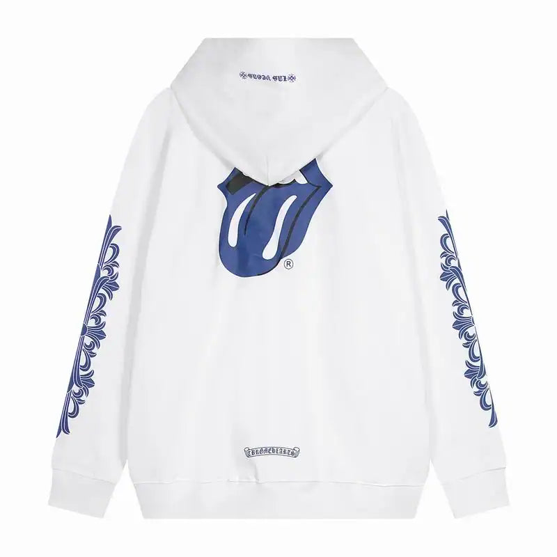Chrome Hearts x Rolling Stones Tongue & Lips Dagger Zip Up Hoodie – CHK042