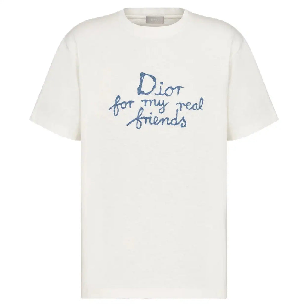 DI0R AND HYLTON NEL T-SHIRT, RELAXED FIT WHITE COTTON JERSEY – DOT050