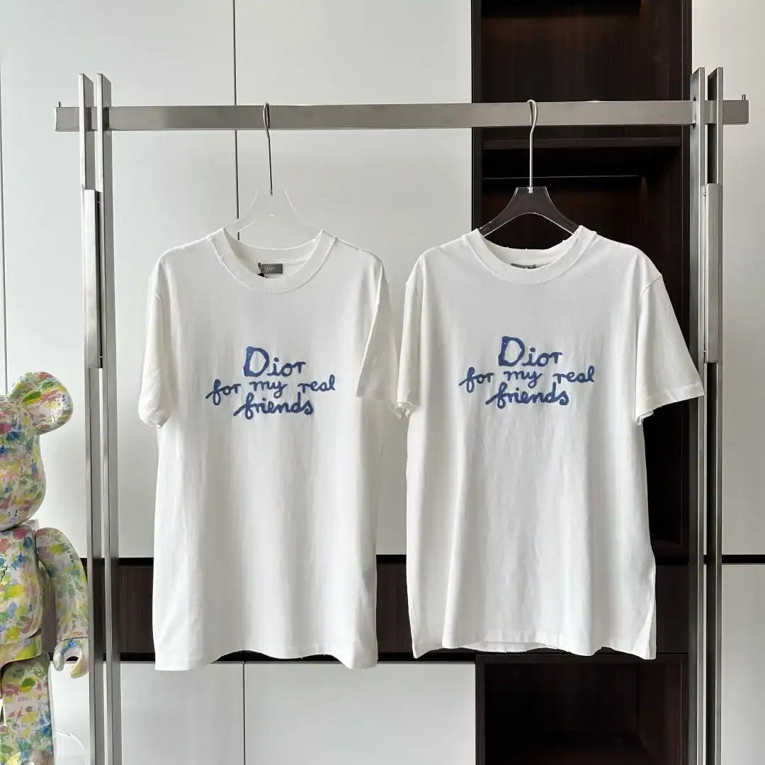 DI0R AND HYLTON NEL T-SHIRT, RELAXED FIT WHITE COTTON JERSEY – DOT050