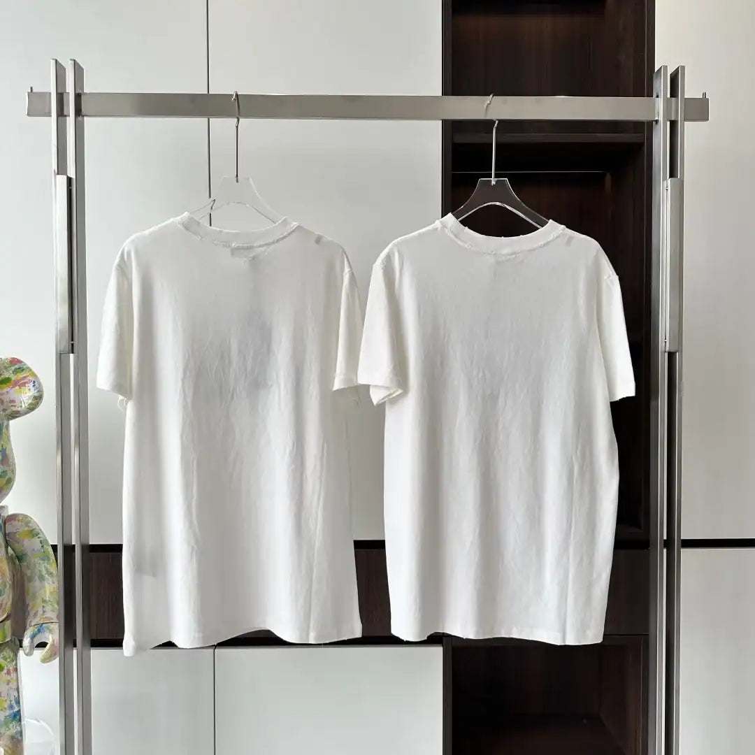 DI0R AND HYLTON NEL T-SHIRT, RELAXED FIT WHITE COTTON JERSEY – DOT050