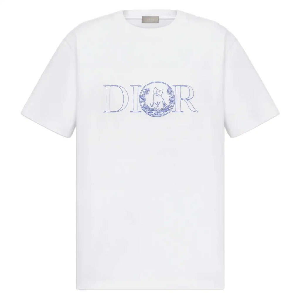 DI0R AND HYLTON NEL T-SHIRT, RELAXED FIT WHITE COTTON JERSEY – DOT057