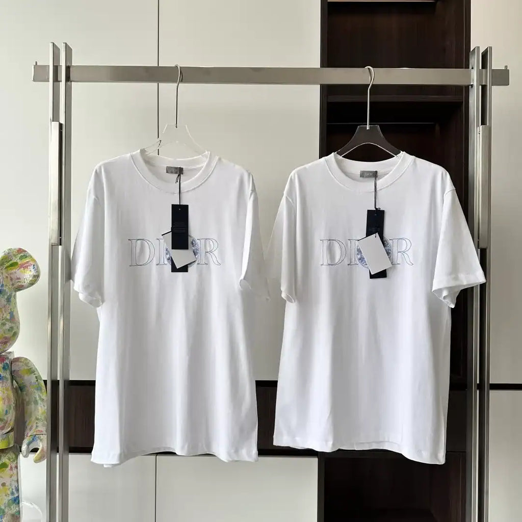 DI0R AND HYLTON NEL T-SHIRT, RELAXED FIT WHITE COTTON JERSEY – DOT057