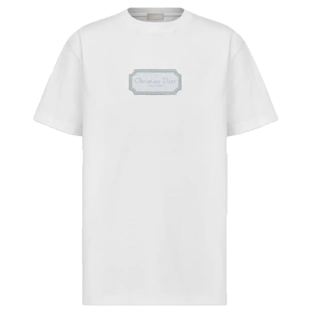 DI0R EMBROIDERED LOGO TSHIRT IN WHITE – DOT052