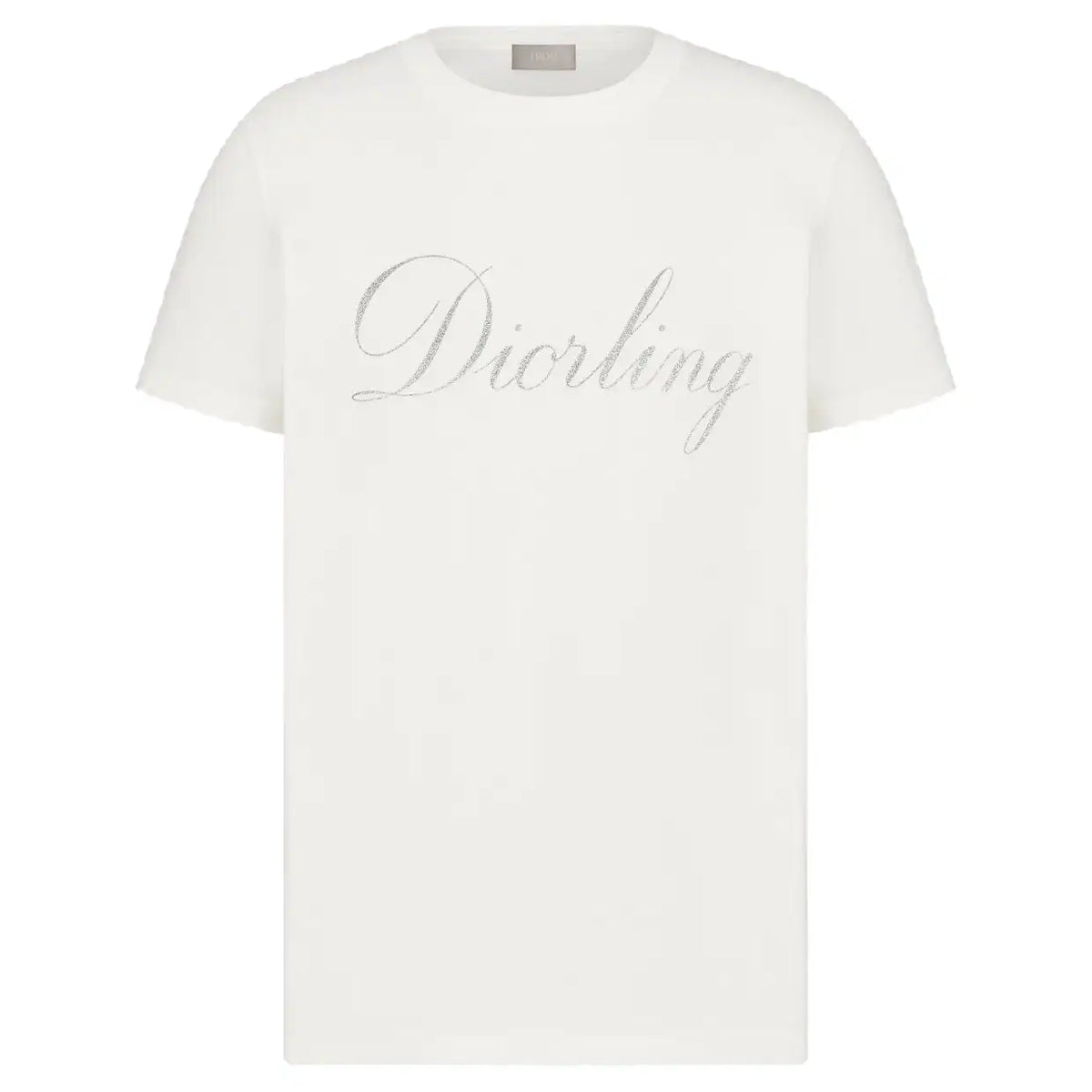 DI0RLING T-SHIRT, REGULAR FIT WHITE COTTON JERSEY – DOT031