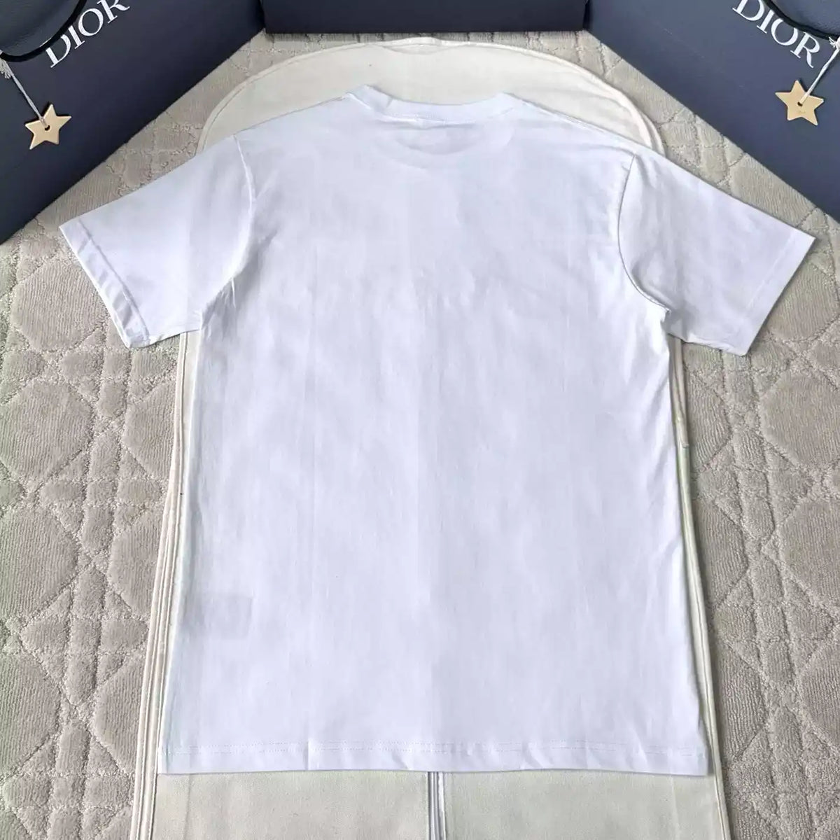 DIOR AND LEWIS HAMILTON T-SHIRT, RELAXED FIT WHITE COTTON JERSEY – DOT030