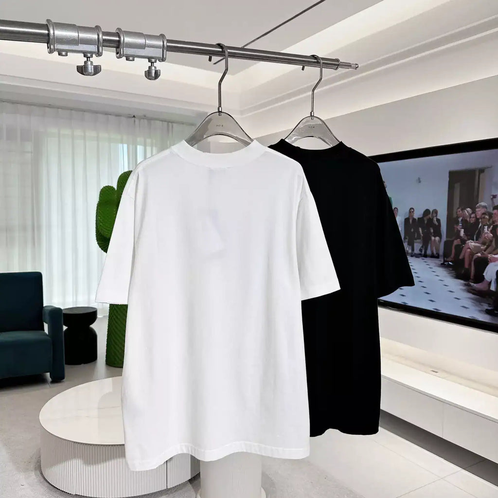 DIOR COUTURE T-SHIRT, RELAXED FIT WHITE DISTRESSED-EFFECT COTTON JERSEY – DOT033