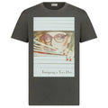 DIOR HERITAGE PRINTED T-SHIRT, REGULAR FIT BLACK COTTON JERSEY – DOT036