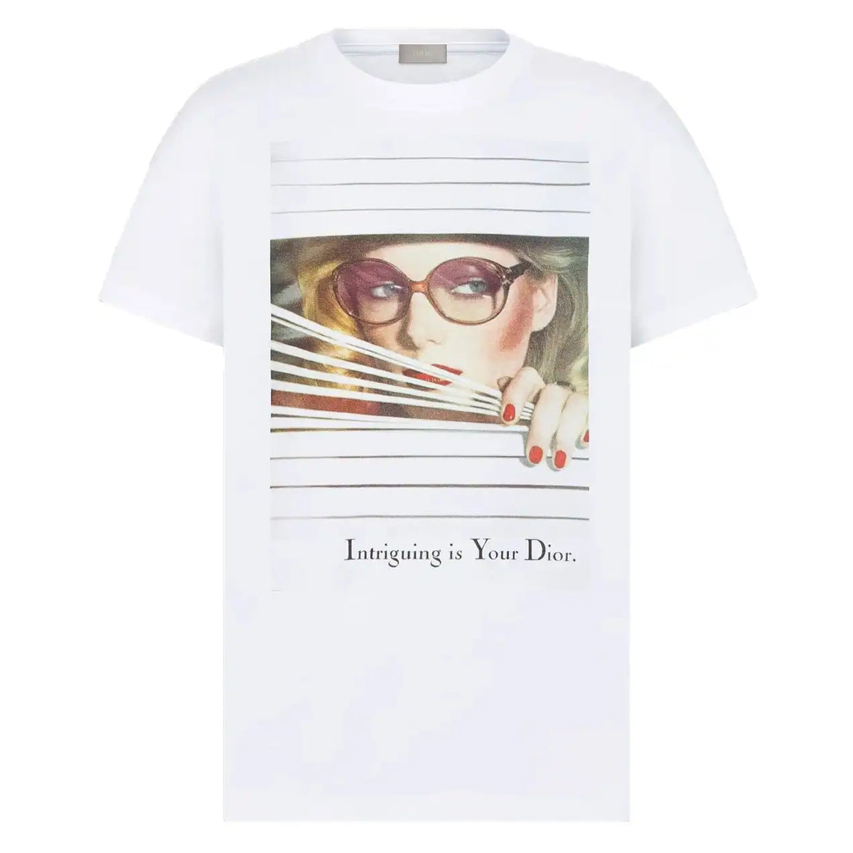 DIOR HERITAGE PRINTED T-SHIRT, REGULAR FIT WHITE STONEWASHED COTTON JERSEY – DOT037