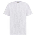 DIOR OBLIQUE T-SHIRT, RELAXED FIT WHITE COTTON JERSEY – DOT042