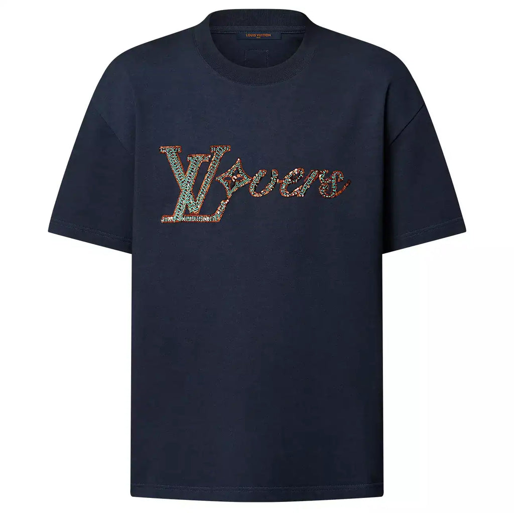 EMBROIDERED SHORT SLEEVED T-SHIRT IN BLACK – LVTS119