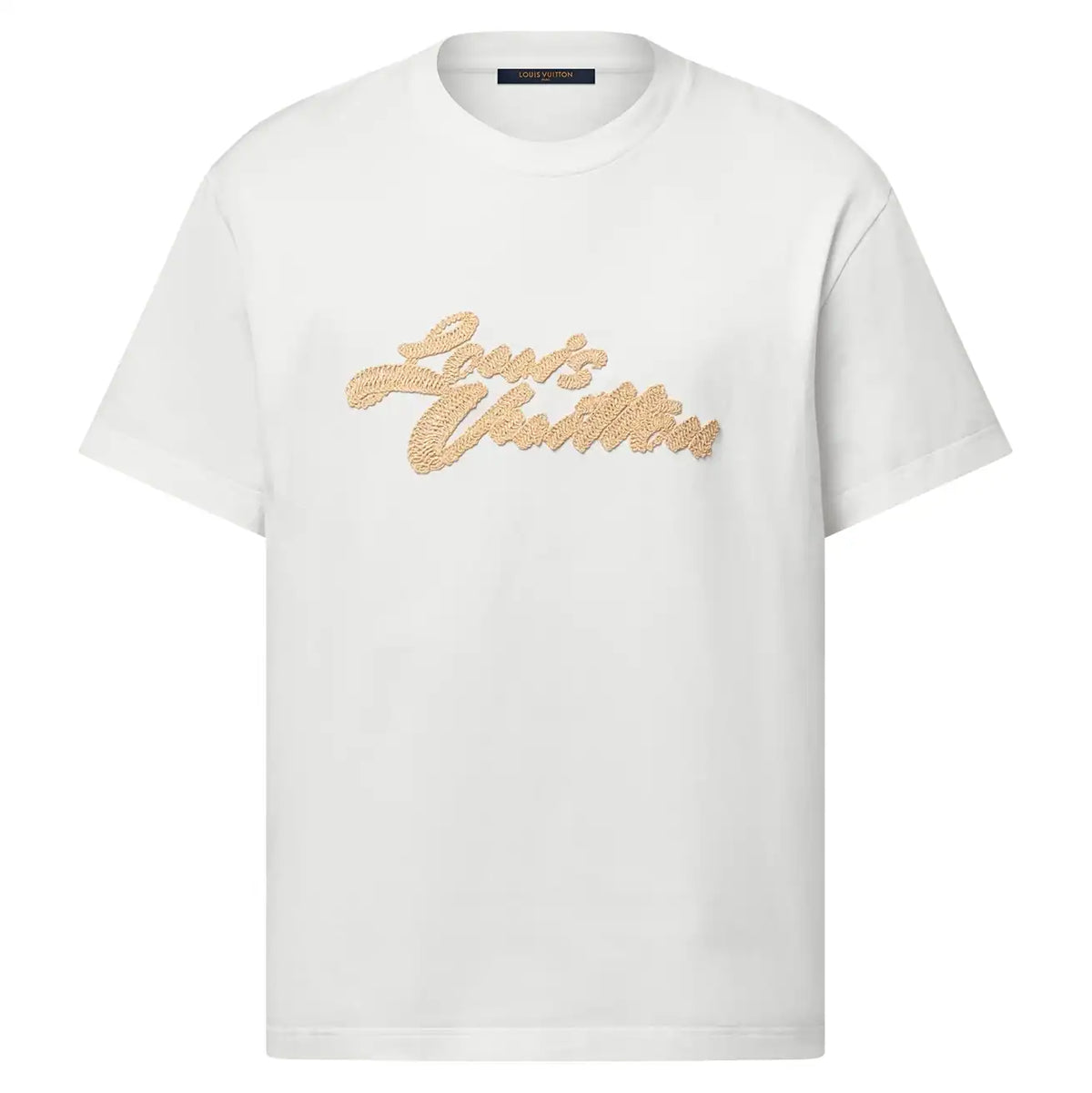 EMBROIDERED SIGNATURE T-SHIRT IN WHITE – LVTS102