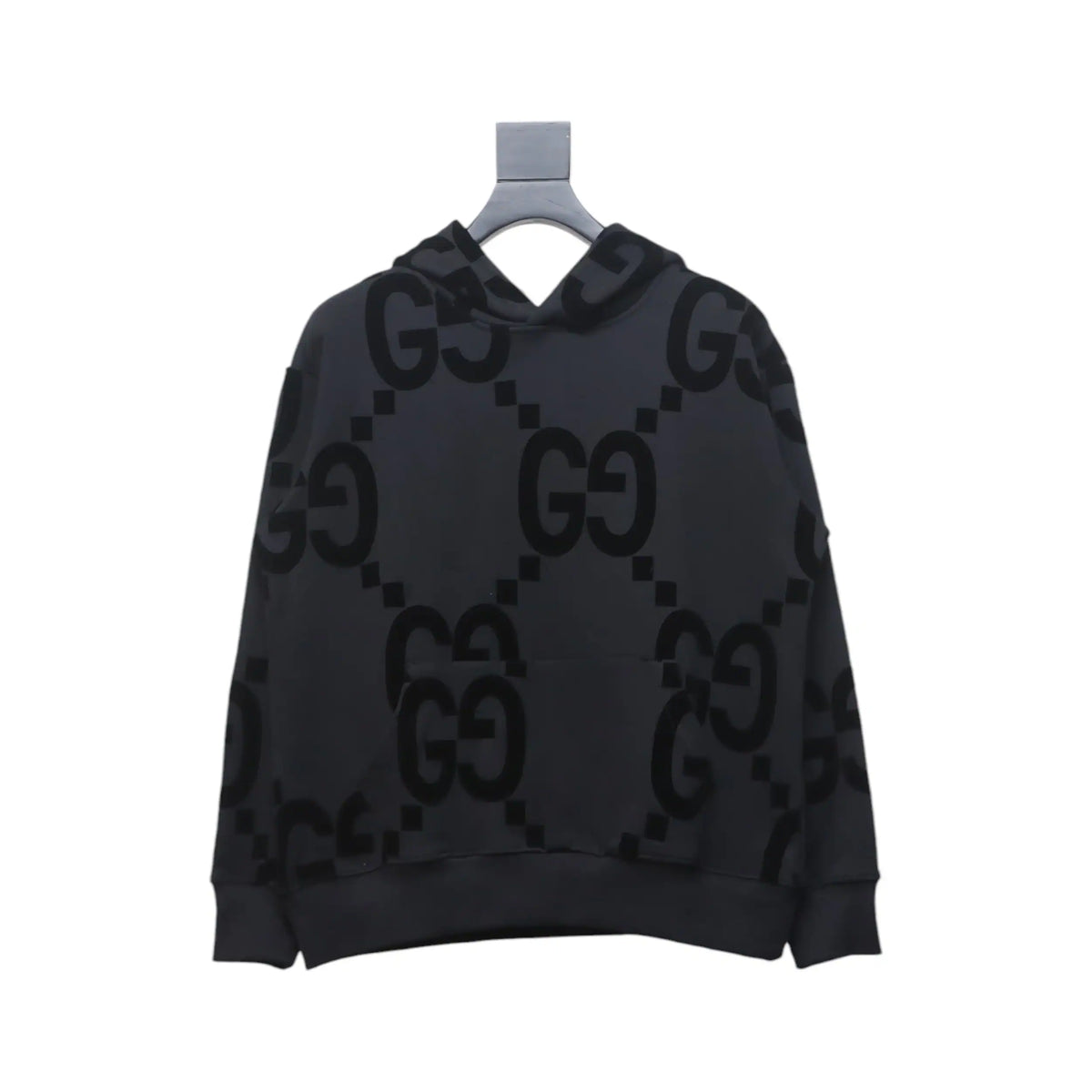 Gucci Hoodie 24Fw Double G Flocked Black Print – GCK068