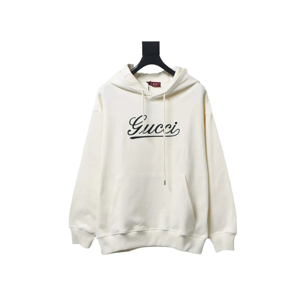 Gucci Hoodie 25Fw Musical Note Signature Logo Embroidery White – GCK066