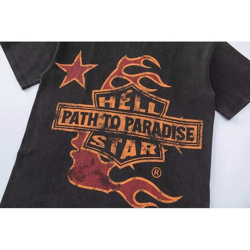 Hellstar T-Shirt Black Orange – HTS063