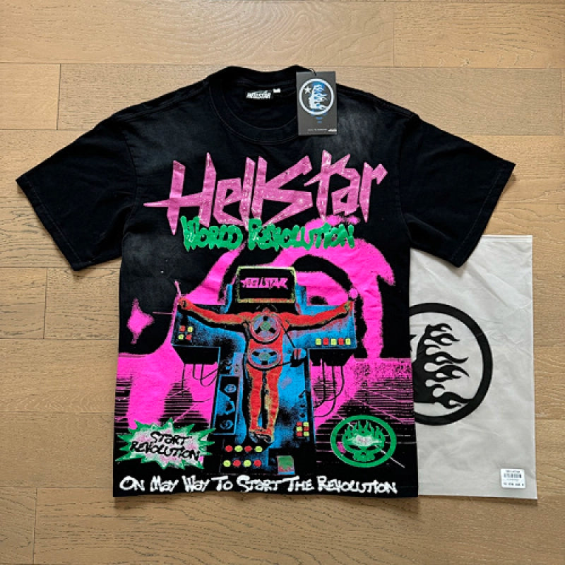 Hellstar T-Shirt Washed Black – HTS046
