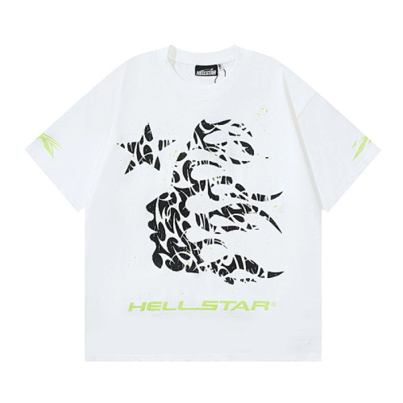 Hellstar T-Shirt White Green – HTS038