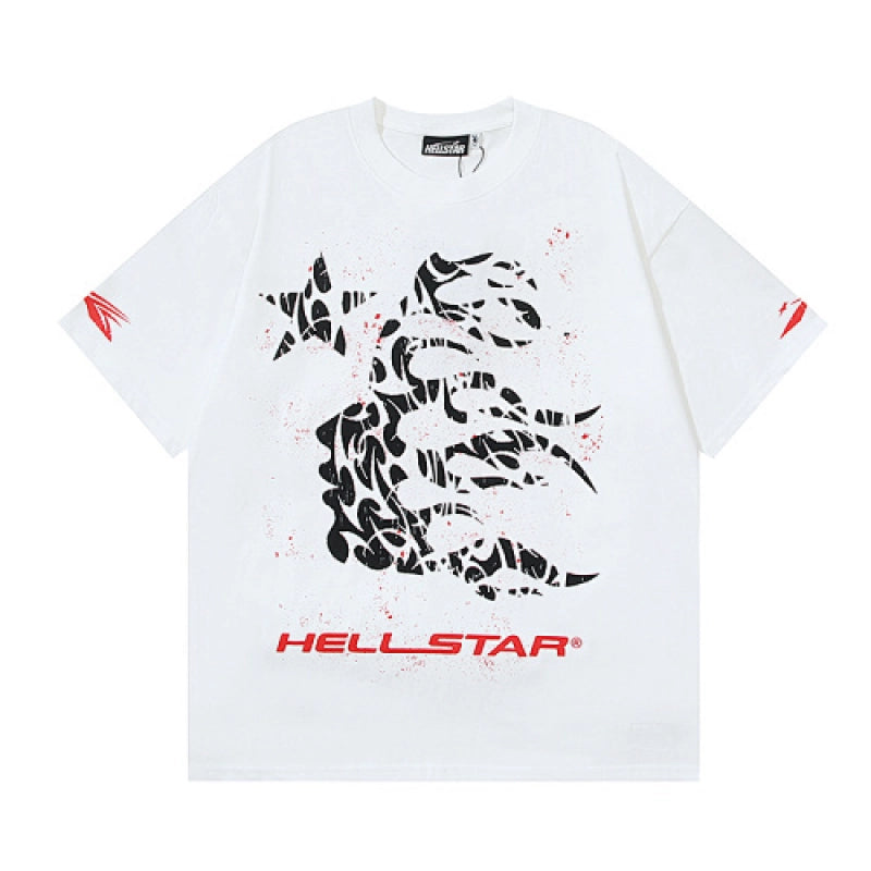 Hellstar T-Shirt White Red – HTS037