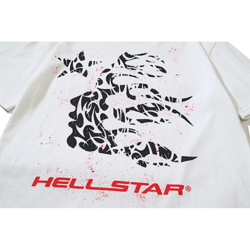 Hellstar T-Shirt White Red – HTS037